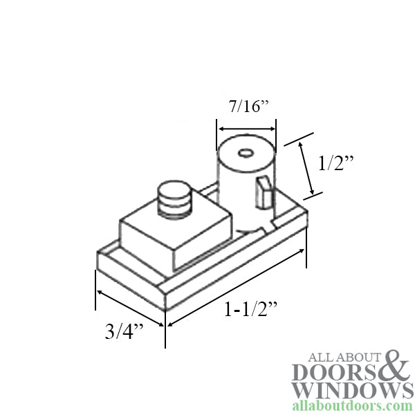 Pivot Bracket for Metal Door w/ Nut and Bolt - Pivot Bracket for Metal Door w/ Nut and Bolt