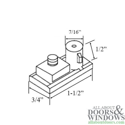 Pivot Bracket for Metal Door w/ Nut and Bolt - Pivot Bracket for Metal Door w/ Nut and Bolt