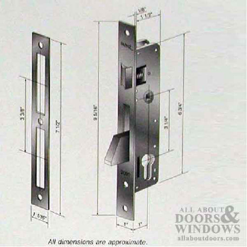 2000 Series Double Cylinder Complete Lock Set for Storm Doors - 2000 Series Double Cylinder Complete Lock Set for Storm Doors