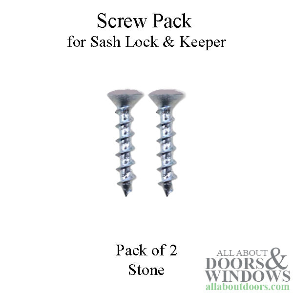 Andersen Screw Pack for 400 Series Woodwright Sash Lock & Keeper - Stone - Andersen Screw Pack for 400 Series Woodwright Sash Lock & Keeper - Stone