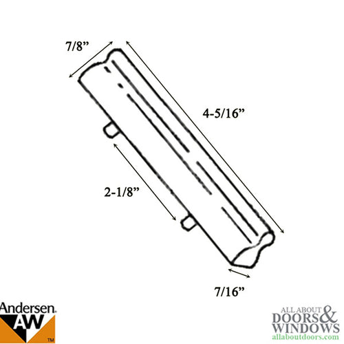 Andersen Door Handle For  Frenchwood Sliding Doors Outside Screen Pull Handle for 2 and 3 panel doors White - Andersen Door Handle For  Frenchwood Sliding Doors Outside Screen Pull Handle for 2 and 3 panel doors White