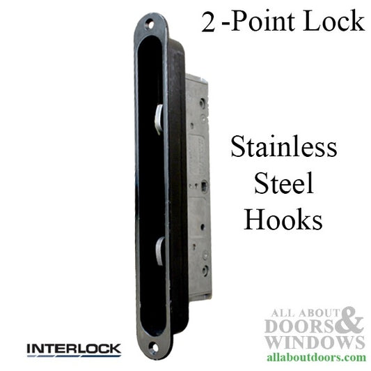 Interlock Sliding Door Lock with Recessed Faceplate