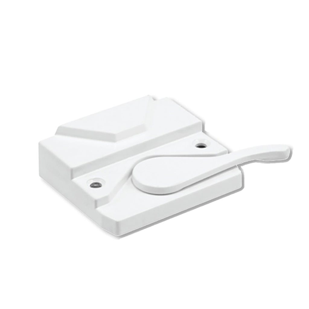 Sash Lock - 2-3/8 Hole Spacing, Casement Windows, Left Hand - White - Sash Lock - 2-3/8 Hole Spacing, Casement Windows, Left Hand - White