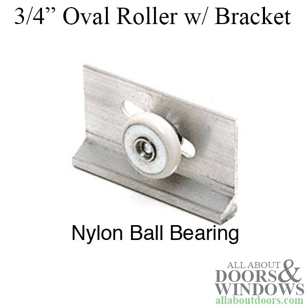 Discontinued - Shower Door Oval  Roller  w/ Bracket 3/4 Inch  Wheel - Discontinued - Shower Door Oval  Roller  w/ Bracket 3/4 Inch  Wheel