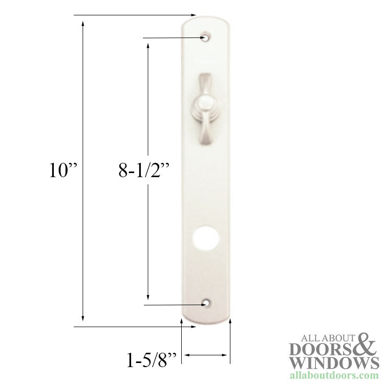 Andersen Albany Interior Escutcheon Plate with Thumbturn White - Andersen Albany Interior Escutcheon Plate with Thumbturn White