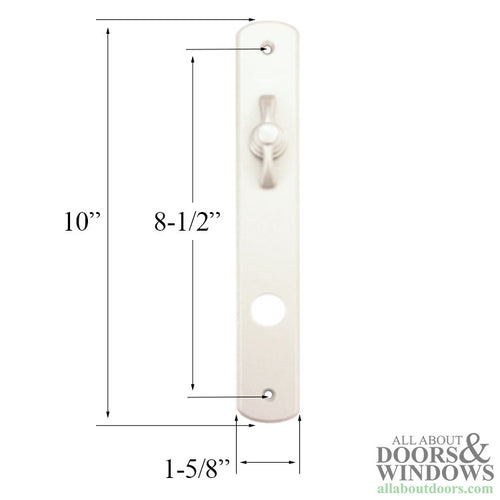 Andersen Albany Interior Escutcheon Plate with Thumbturn White - Andersen Albany Interior Escutcheon Plate with Thumbturn White