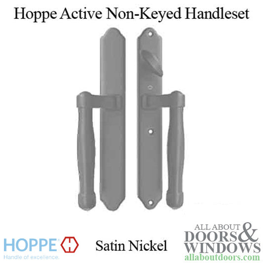 HOPPE HLS 9000 Sliding Door Handle Set Active Non-Keyed Outside Satin Nickel