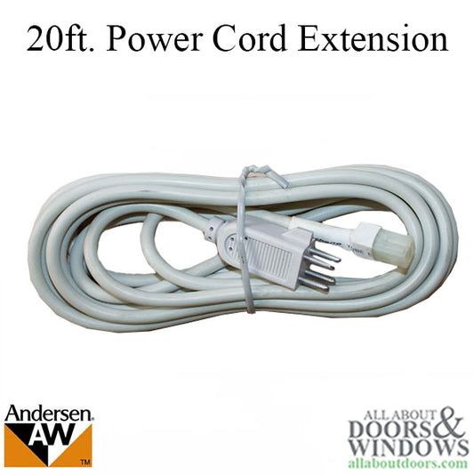 Extension Cord for Power Supply, 20’ Length