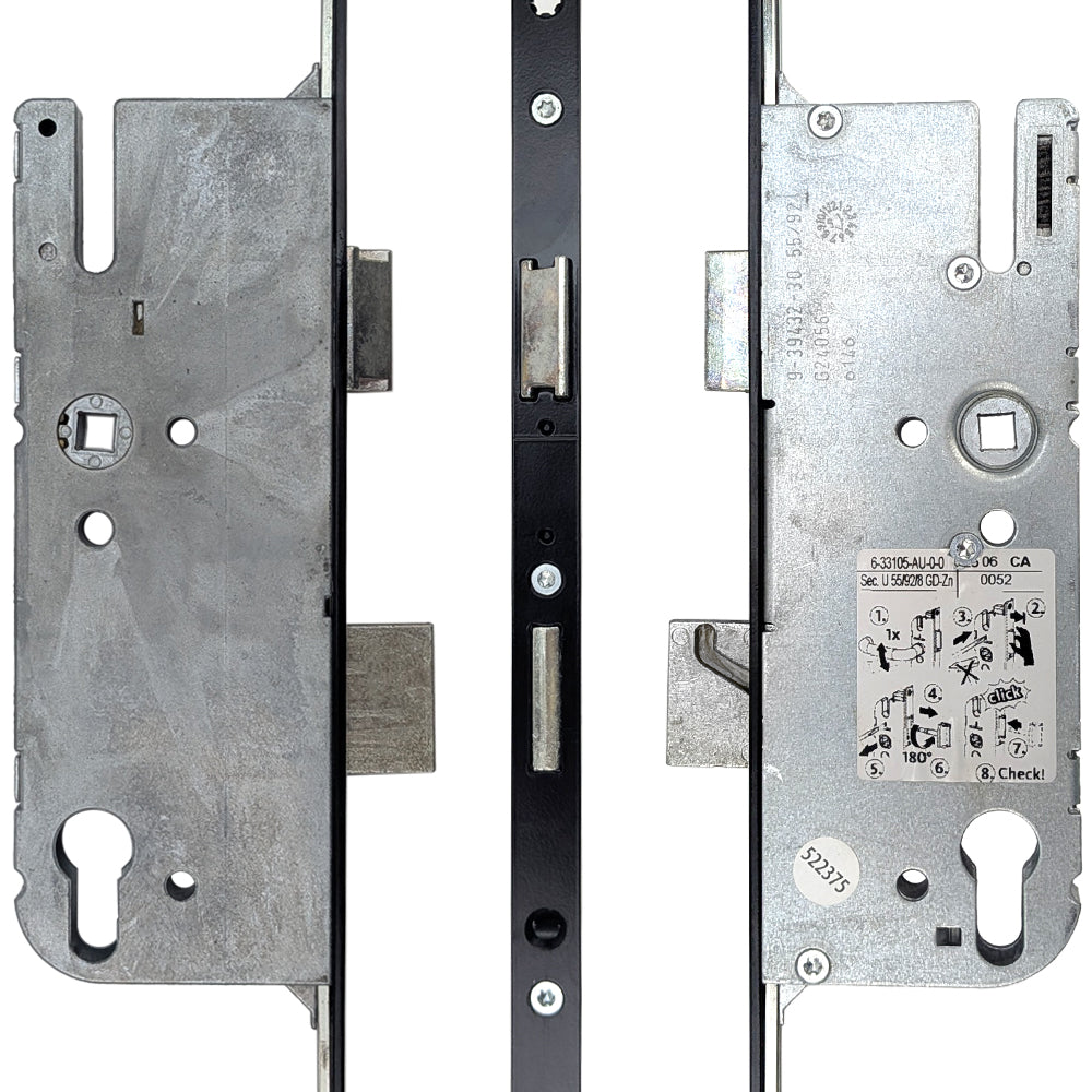 Cremona 55/92 Euro - Shootbolt, Active Mortise Lock - Black - Cremona 55/92 Euro - Shootbolt, Active Mortise Lock - Black