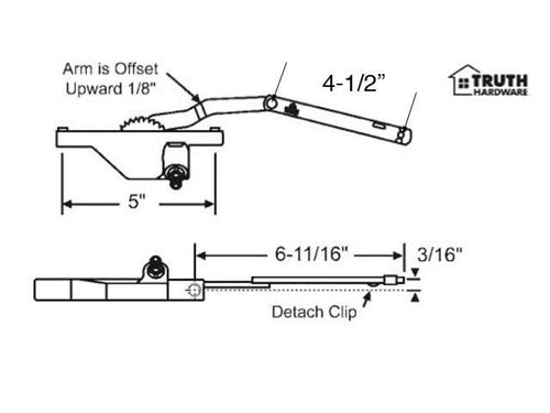 Truth Dyad Operator, Rear Mount 4.5 inch holes, Right Hand - Chestnut Bronze - Truth Dyad Operator, Rear Mount 4.5 inch holes, Right Hand - Chestnut Bronze