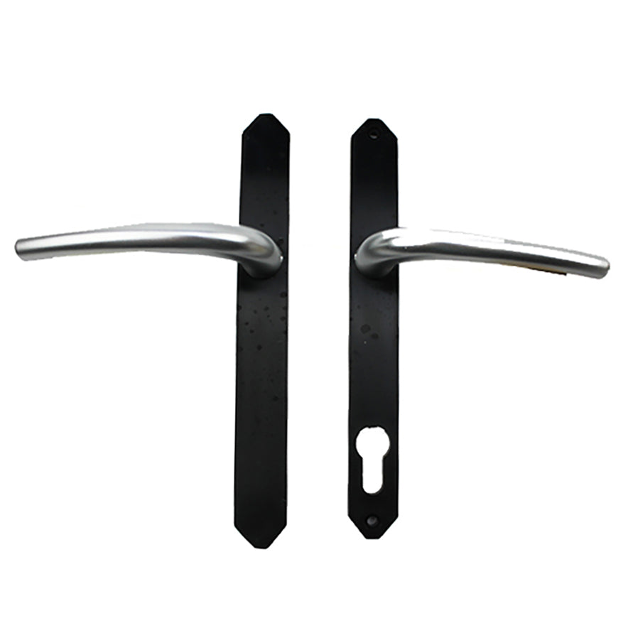 Construction Trim Handle Set with Key No Cylinder Hole Black - Construction Trim Handle Set with Key No Cylinder Hole Black