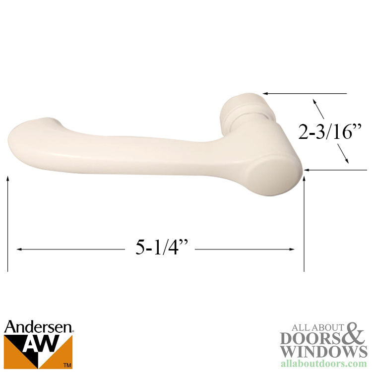 Andersen Albany Lever Handle Left Hand White - Andersen Albany Lever Handle Left Hand White