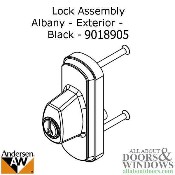 Andersen Albany Door Lock For Frenchwood Sliding Doors Exterior Albany Lock Right Handed - Andersen Albany Door Lock For Frenchwood Sliding Doors Exterior Albany Lock Right Handed