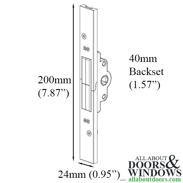 ALU-JET insertable gear without M.D. - 40mm Backset - ALU-JET insertable gear without M.D. - 40mm Backset