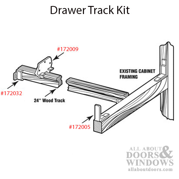 Wooden Drawer Track Kit (24 inch) - Wooden Drawer Track Kit (24 inch)
