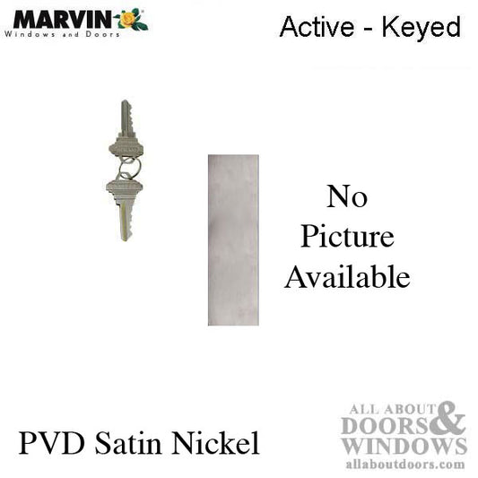 Marvin Contemporary Keyed Handle, Ultimate Sliding French Door - Satin Nickel PVD