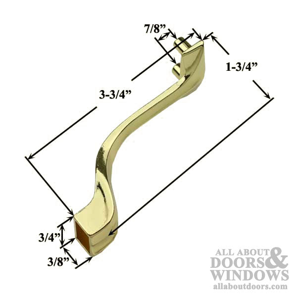 Offset Towel Bar Bracket  - Brass - Offset Towel Bar Bracket  - Brass