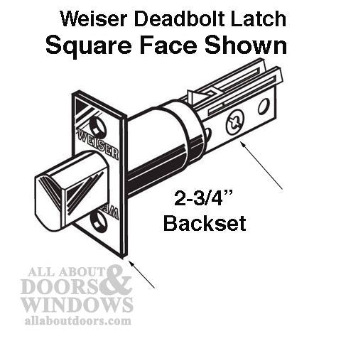 Weslock 400 Series 2-3/4 Backset Deadbolt latch, Radius Face - Weslock 400 Series 2-3/4 Backset Deadbolt latch, Radius Face