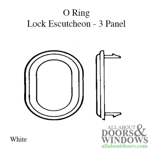 Andersen Perma-Shield Gliding Door O-Ring Lock Escutcheon, 3 Panel - White - Andersen Perma-Shield Gliding Door O-Ring Lock Escutcheon, 3 Panel - White