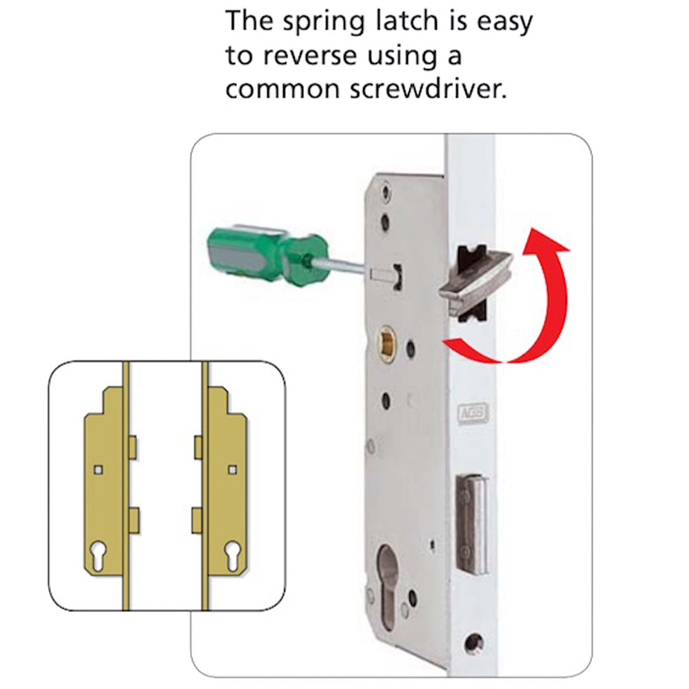 16mm AGB Sicurtop 85PZ Gear Driven Multipoint Lock, Roller version - Choose Backset - 16mm AGB Sicurtop 85PZ Gear Driven Multipoint Lock, Roller version - Choose Backset