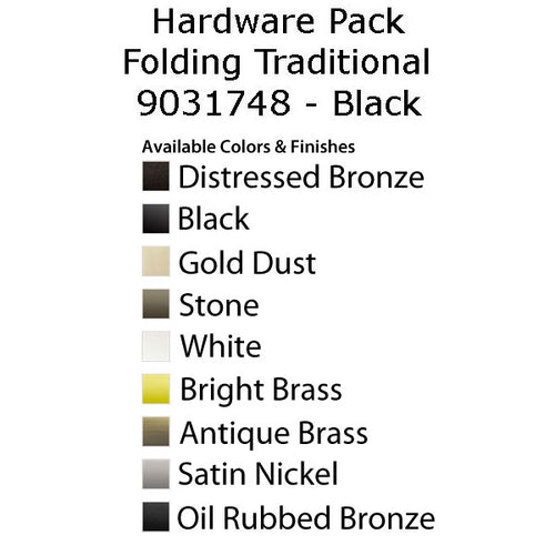 Andersen Casement Window - 200/400 Series - Hardware Pack - Folding Traditional - Black - Andersen Casement Window - 200/400 Series - Hardware Pack - Folding Traditional - Black