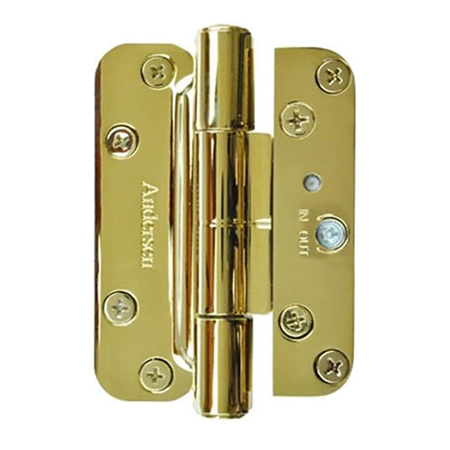Andersen 4 Hinge Kit, Right Hand (2005-Present) - Bright Brass - Andersen 4 Hinge Kit, Right Hand (2005-Present) - Bright Brass