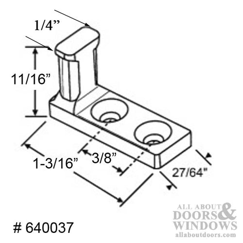 Tilt-In Window Locking Cam Pivot Pin, 2 hole Tilt Stud for w - Tilt-In Window Locking Cam Pivot Pin, 2 hole Tilt Stud for w