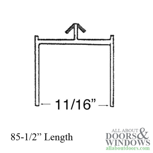 Screen Channel Head Track for Sliding Door 85-1/2