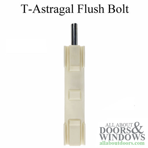 T-Astragal Flush Bolt, 1-1/16 Threaded Rod -  Plastic - T-Astragal Flush Bolt, 1-1/16 Threaded Rod -  Plastic