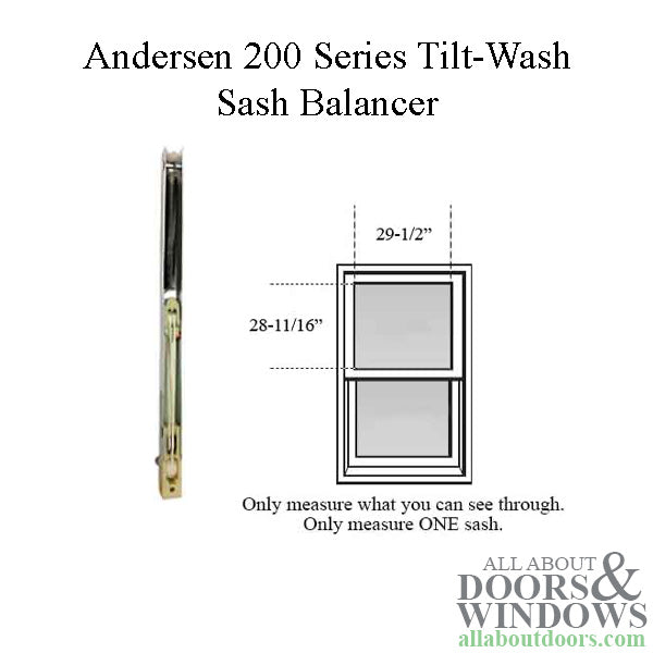 Andersen 200 Series Tilt-Wash Double Hung Sash Balancer - M1056 - Andersen 200 Series Tilt-Wash Double Hung Sash Balancer - M1056