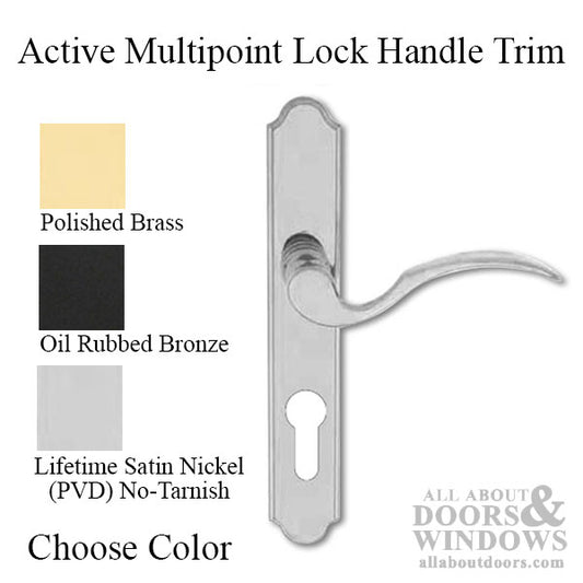 Multi-point Lock Handle Trim, 6109 Active - Choose Color