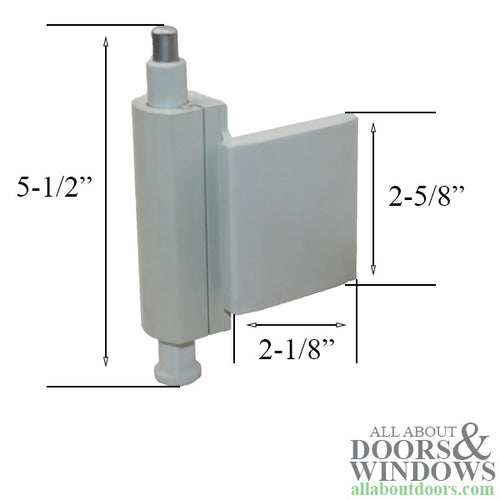 White Side Mount Patio Door Stop - White Side Mount Patio Door Stop