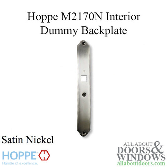 Hoppe Verona M2170N Interior Dummy Backplate - Satin Nickel