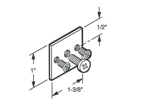 Adjustable Keeper Assembly for Sliding Patio Door Aluminum Finish - Adjustable Keeper Assembly for Sliding Patio Door Aluminum Finish