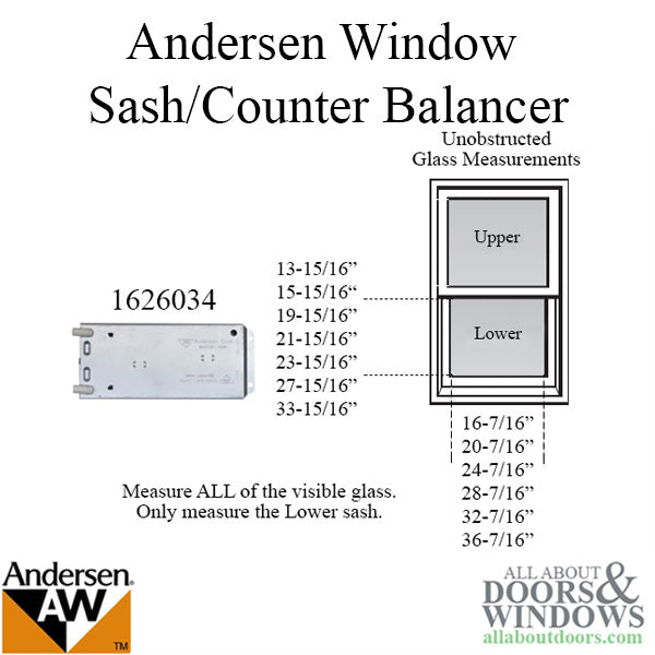 Andersen 737 Sash Balancer For 200 Series Narroline Window Sash Counter Balancer - Andersen 737 Sash Balancer For 200 Series Narroline Window Sash Counter Balancer