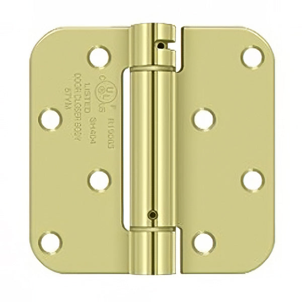 Spring Hinge 4 x 4 x 5/8 radius corner, BENCHMARK Screw Hole Pattern - Choose Finish - Spring Hinge 4 x 4 x 5/8 radius corner, BENCHMARK Screw Hole Pattern - Choose Finish
