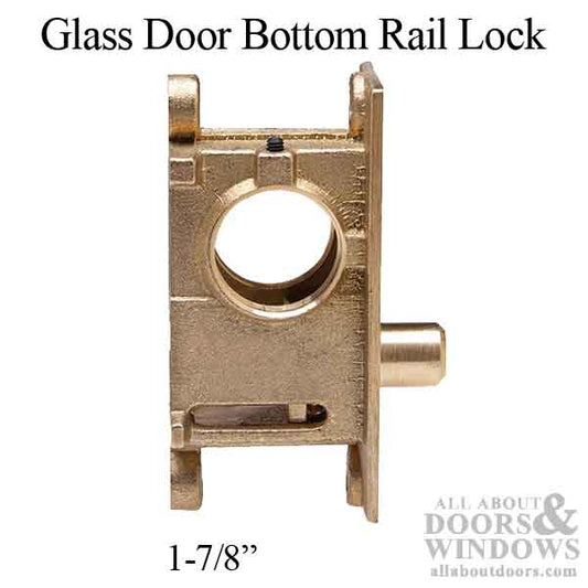 Bottom Rail Lock, 1-7/8" for Glass Doors