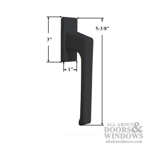 Tilt & Turn Uni-Jet Dirigent Outside Handle - Dark Bronze - Tilt & Turn Uni-Jet Dirigent Outside Handle - Dark Bronze