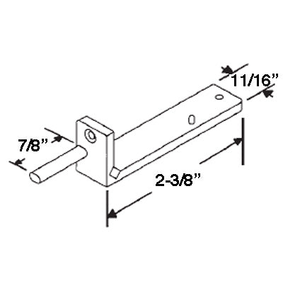 Pivot Bar, Zinc Die Cast 2-3/8 Length, LH-ISLO Certainteed - Discontinued - Pivot Bar, Zinc Die Cast 2-3/8 Length, LH-ISLO Certainteed - Discontinued