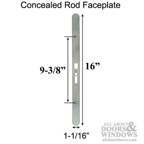 Ashland Concealed Rod Face Plate, Lock cover  1-1/16