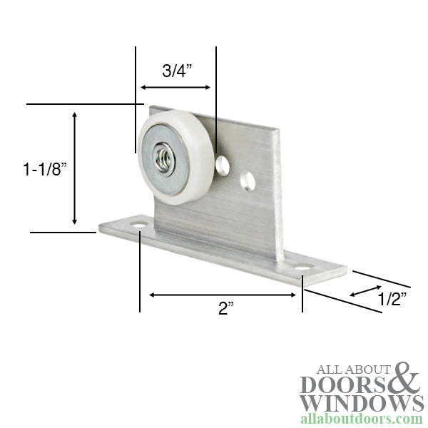 Shower door Roller w/ Bracket, 3/4   Flat Edge Wheel- Shower Door- Pairs - Shower door Roller w/ Bracket, 3/4   Flat Edge Wheel- Shower Door- Pairs