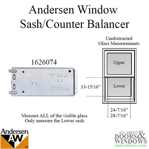 Andersen Window Sash Balance For 200 Series Narroline Window Sash Counter Balancer Left Hand 11L - Andersen Window Sash Balance For 200 Series Narroline Window Sash Counter Balancer Left Hand 11L