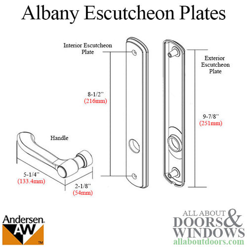 Escutcheon Plate, Albany Exterior Passive Door - Black - Escutcheon Plate, Albany Exterior Passive Door - Black