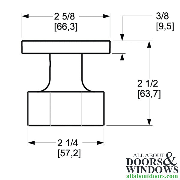 5073 Knob - Polished Chrome - 5073 Knob - Polished Chrome
