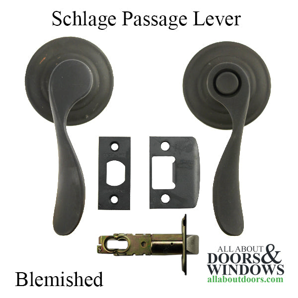 Blemished - Schlage Champagne FA10 Passage Leverset - ORB - Blemished - Schlage Champagne FA10 Passage Leverset - ORB