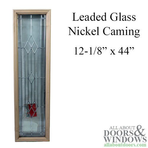 Rectangular Leaded Glass Door Lite 12-1/8