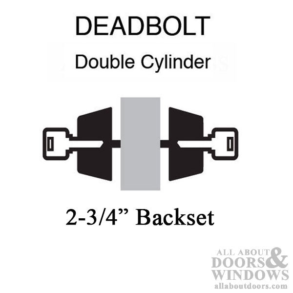 Dexter Old style 4109 Double cylinder Deadbolt 2-3/4 Latch - Dexter Old style 4109 Double cylinder Deadbolt 2-3/4 Latch