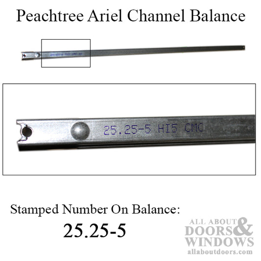 Peachtree Ariel 25-1/4-5 Channel Balance 4260 Non-Tilt Window