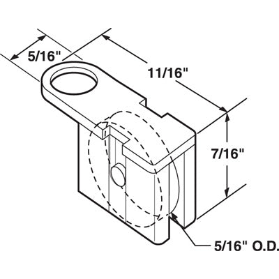 Discontinued - Roller Assembly (Flat) - Sliding Windows, Nylon / Brass - Discontinued - Roller Assembly (Flat) - Sliding Windows, Nylon / Brass