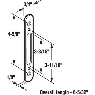 Trim Plate, 4-5/8-inch HC, Steel, Zinc Plated - Trim Plate, 4-5/8-inch HC, Steel, Zinc Plated